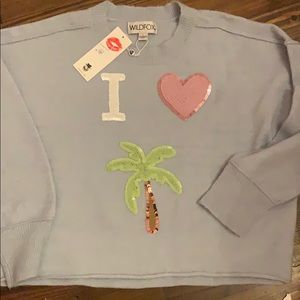 NWT Wildfox sweater I love palm trees